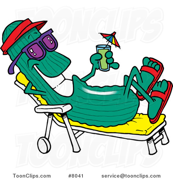 Cartoon Cool Cucumber in a Lounge Chair #8041 by Ron Leishman.jpg