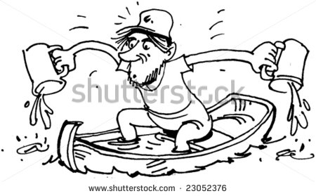 Sinking Boater Pumping Water Out Of His Boat Stock Vector Illustration ___.jpg