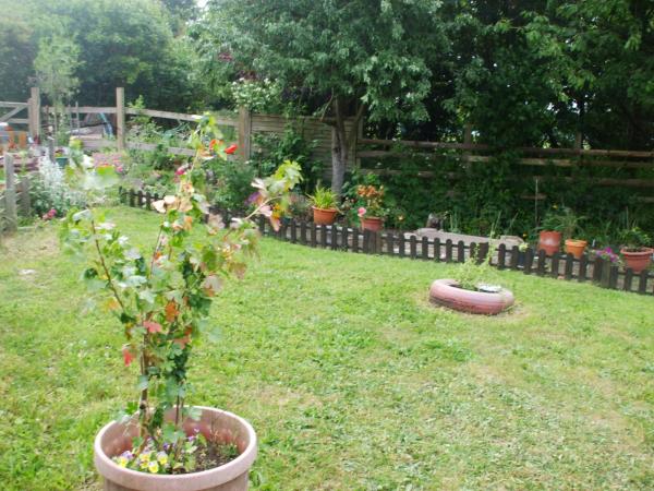 side of the garden and soon to be herbaceous  border