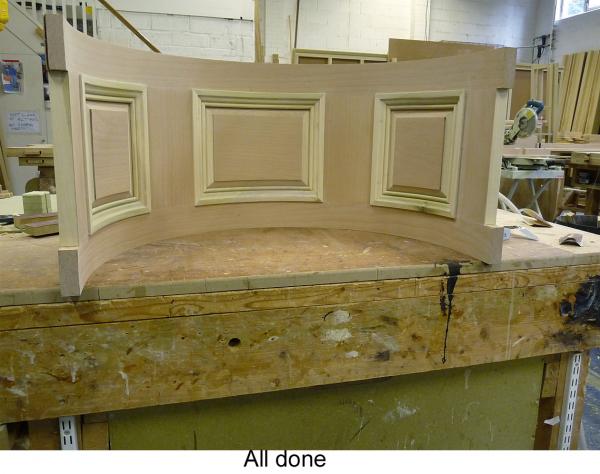 I've just spent three weeks making three of these, this is just the curved head to panelled door...