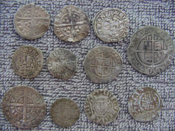 British hammered silver coins 12th to 17th century