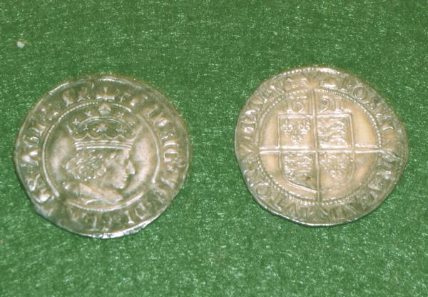 Silver groats of Henry 7th and Elizabeth 1st