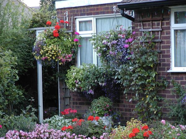 Mixed baskets by my side window,before i moved house