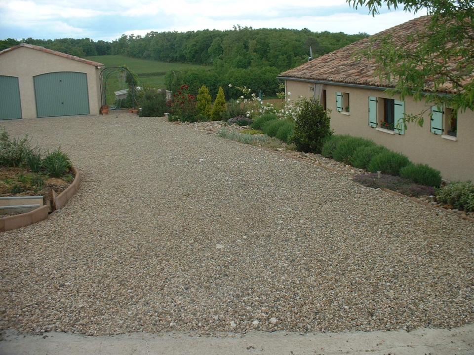 Very little soil prep was done here, but most plants survived in the clay