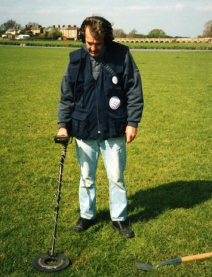 Maybe 20 years ago,me detecting a meadow