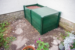 Recently installed plastic compost bays to cope with the large amount of shrub cuttings I'm...